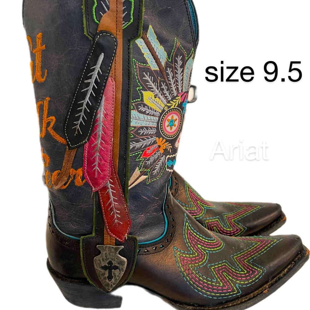 Ariat leather boots.